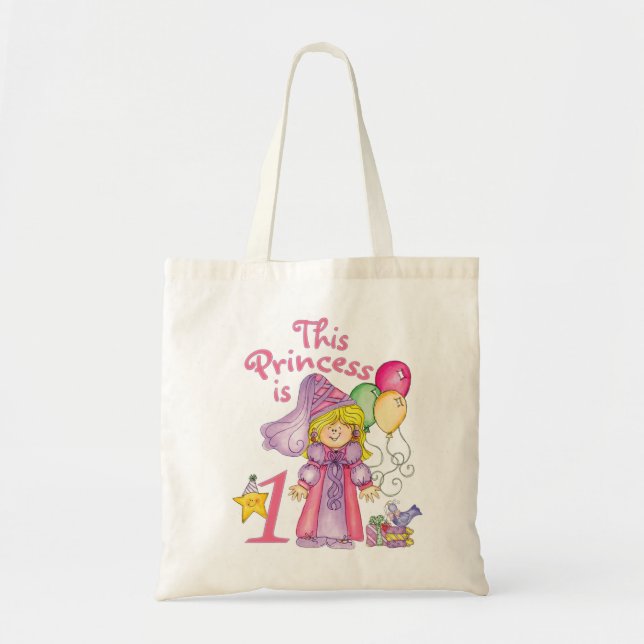 Bolsa Tote Princesa Primeiro Aniversário (Frente)