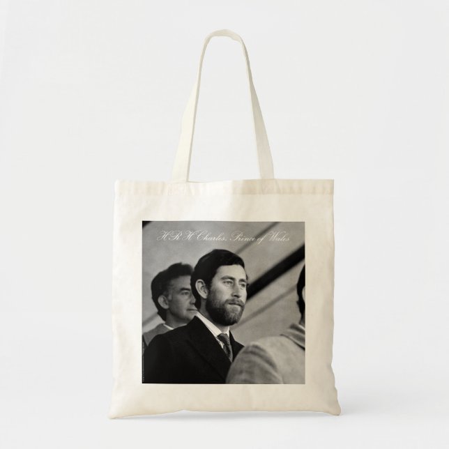 Bolsa Tote Príncipe Charles com Beard Badminton 1976 (Frente)