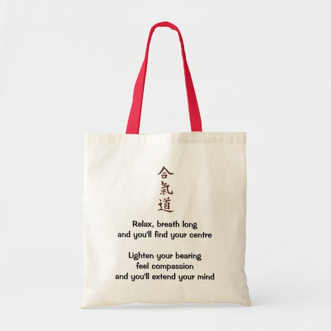 Bolsa Tote Princípios do Aikido (Frente)
