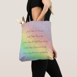 Bolsa Tote Princípios Reiki Rainbow Mandala design