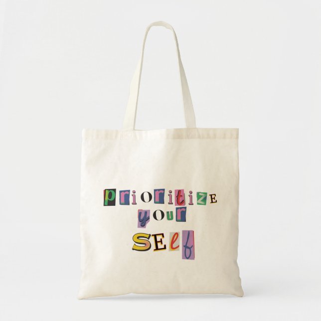 Bolsa Tote Priorize a Si Mesmo (Frente)
