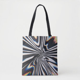 Bolsa Tote Prisma de Arte de Linha Distorcida com Efeito Glit