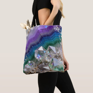 Bolsa Tote Prismatic Quartz Fusion Vibrant Crystal Design