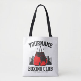 Bolsa Tote Pro Boxer ADD NAME - Luvas vermelhas Formação em A