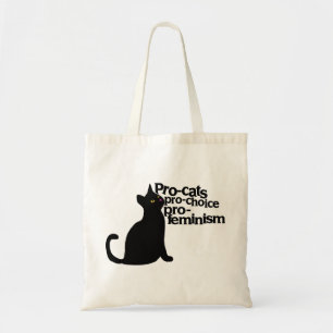 Bolsa Tote pró-feminismo pró-gatos