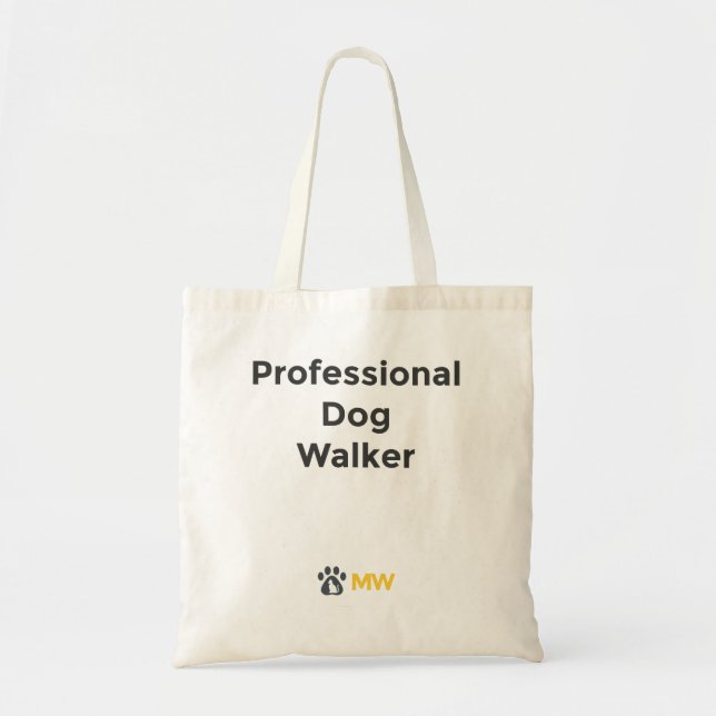Bolsa Tote Professional Dog Walker Tote Bag | Funny Dog Walke (Frente)