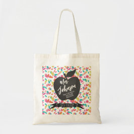 Bolsa Tote Professor(a) personalizado(a) de berçário maçã de