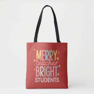 Bolsa Tote Professor Alegre Alunos Brilhantes Natal Xmas Dive