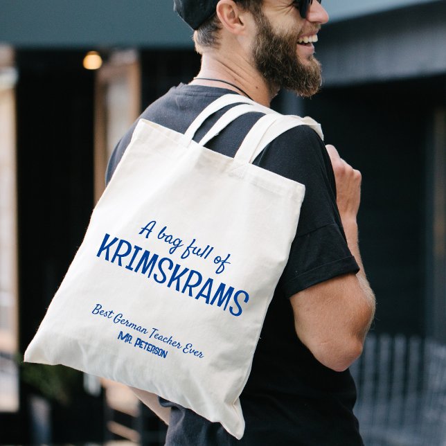 Bolsa Tote Professor alemão Apreciação de Saco de Tote Bag Pr (Criador carregado)