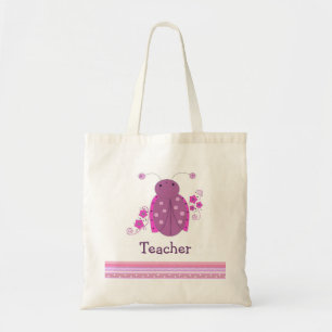 Bolsa Tote Professor Besouro Ladybug Rosa e Roxo