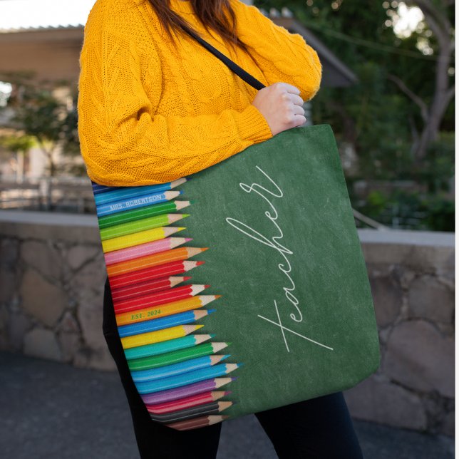 Bolsa Tote Professor Bonito Quadro Personalizado (Criador carregado)