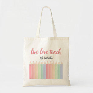 Bolsa Tote Professor Colorido de Amor Personalizado