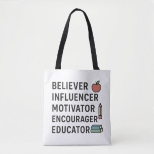Bolsa Tote PROFESSOR Crente Influenciador Motivador Incentiva