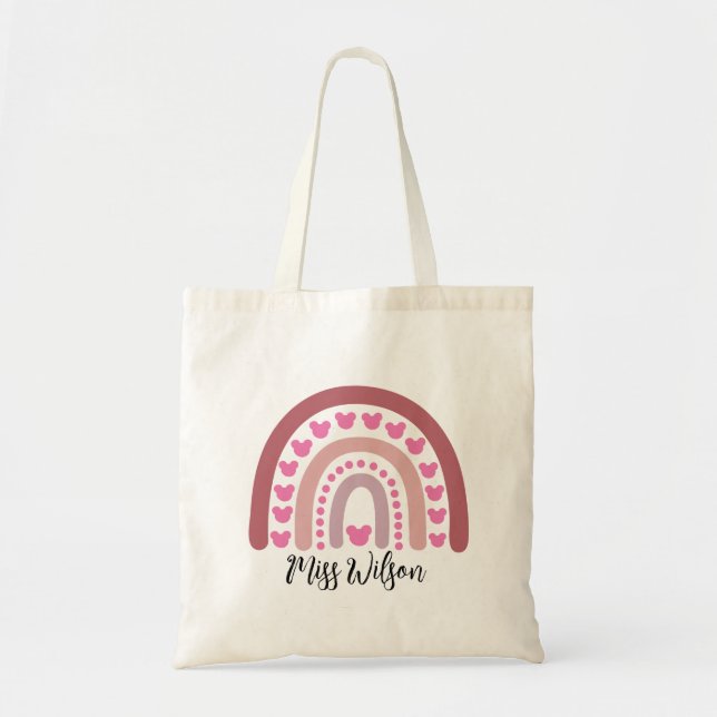 Bolsa Tote Professor de arco-íris aquarela moderna  (Frente)