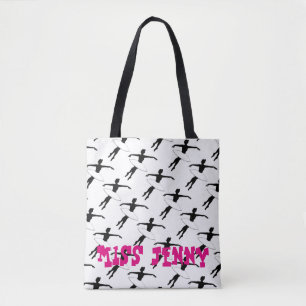 Bolsa Tote Professor de dança personalizada Ballerina Pointe