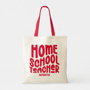 Bolsa Tote Professor de Ensino Domiciliar Design de Texto V