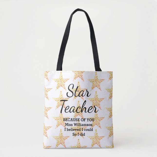 Bolsa Tote PROFESSOR DE ESTRELAS Acreditava que eu podia apre (Frente)