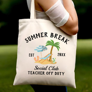 Bolsa Tote Professor de férias de verão no final do ano escol