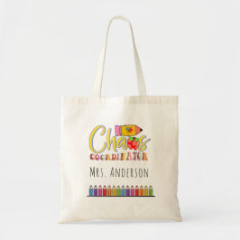 Bolsa Tote Professor de Jardim de Infância Lápis Arco-íris
