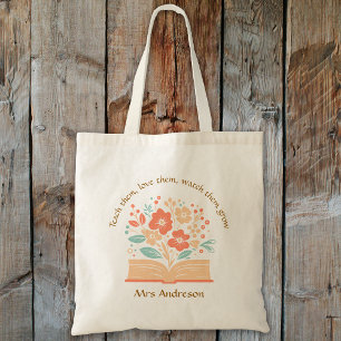 Bolsa Tote Professor de Livro das Flores Modernas Obrigado Pr