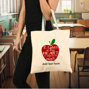 Bolsa Tote professor de maçã vermelha obrigado de aposentad