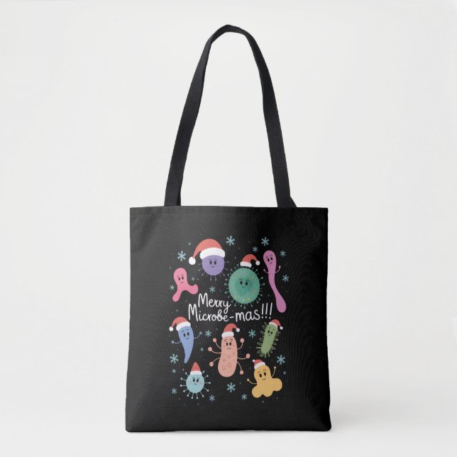 Bolsa Tote Professor de Microbiologia do Natal Microbe (Frente)