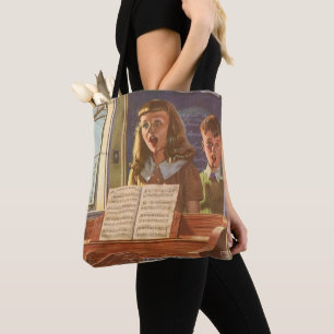 Bolsa Tote Professor de Música Antiga Ensinando Alunos a Cant