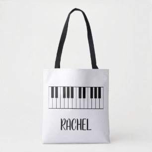 Bolsa Tote Professor de Música Teclado Piano Nome Personaliza