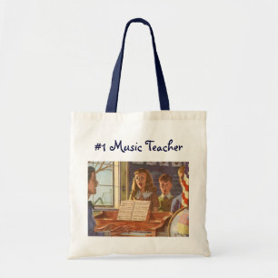 Bolsa Tote Professor de Música Vintage Ensinando Estudantes a