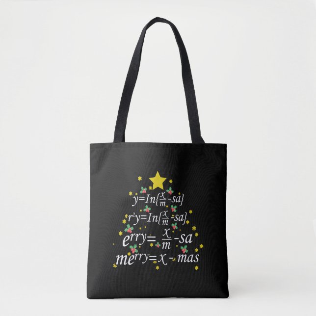 Bolsa Tote Professor de Natal - Árvore de Professores de Mate (Frente)
