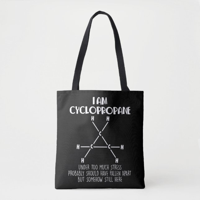 Bolsa Tote Professor de Química do Ciclopropano Estudos Quími (Frente)