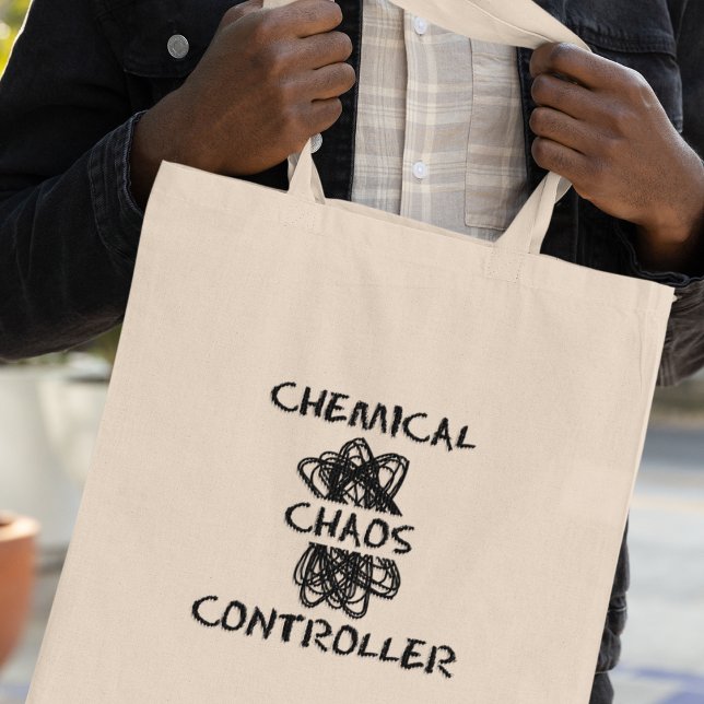 Bolsa Tote Professor de Química Engraçada Controladora de Cao (Shop now and show off your scientific flair wherever you go!)