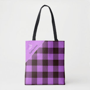 Bolsa Tote Professor de Tartan Personalizado Trendy Obrigado