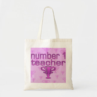 Bolsa Tote Professor do número 1 no rosa