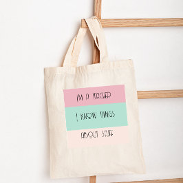 Bolsa Tote Professor engraçado colorblock personalizado 