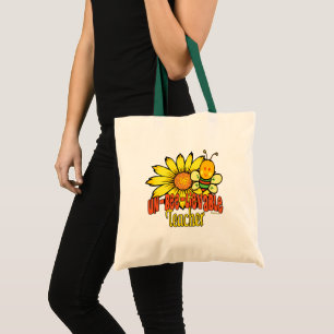Bolsa Tote Professor inacreditável com girassóis e abelhas