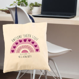 Bolsa Tote Professor Incrível Coisa Boho Arco-Íris Personaliz