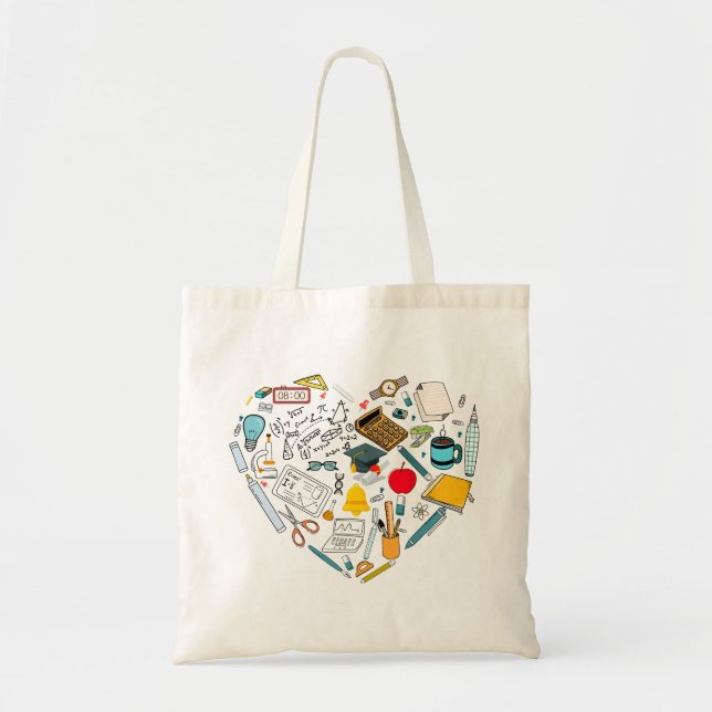 Bolsa Tote Professor Instrutor Professor Tool Heart (Frente)
