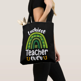 Bolsa Tote Professor Mais Sortudo do Mundo Escola Dia de São
