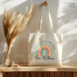 Bolsa Tote Professor moderno e Na moda Rainbow Obrigado prese<br><div class="desc">Com um design de arco-íris,  cor-de-rosa e azul,  escrita caprichosa,  e espaço para adicionar um nome,  este obrigado moderno e na moda é o presente perfeito para professores,  amigos ou alguém especial! Perfeito para o jardim de infância ou professores do ensino fundamental.</div>
