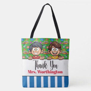 Bolsa Tote PROFESSOR Obrigado Com Nomes no VERSO!