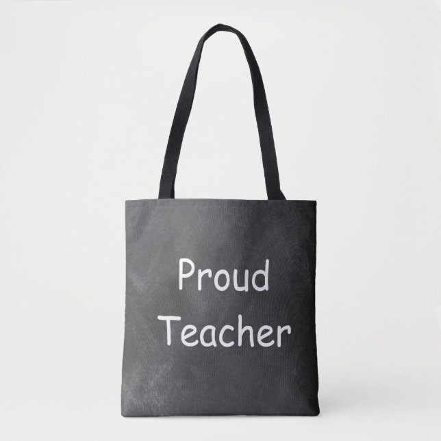Bolsa Tote Professor Orgulhoso, Design do Quadro de Chalkboar (Frente)