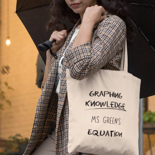 Bolsa Tote Professor Personalizado de Matemática de Conhecime