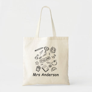 Bolsa Tote Professor Personalizado Mínimo de Tendência Bonita