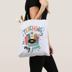 Bolsa Tote Professor Retro É Minha Paixão Disco de Vinil Prof