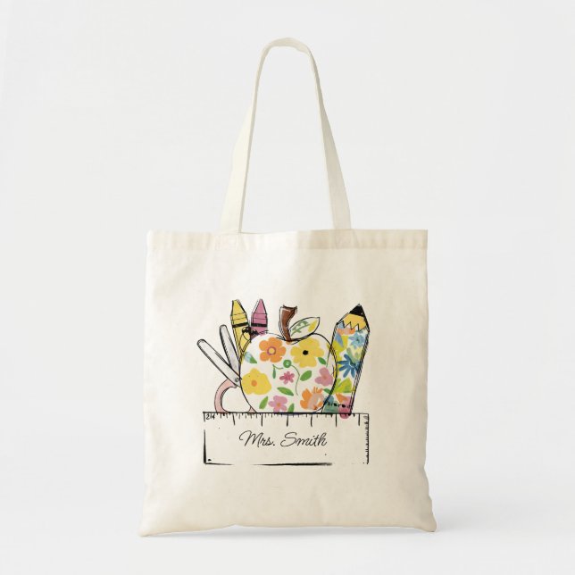 Bolsa Tote Professor Tote Bag de volta à escola (Frente)