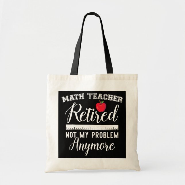 Bolsa Tote Professora aposentada educadora de matemática de a (Frente)