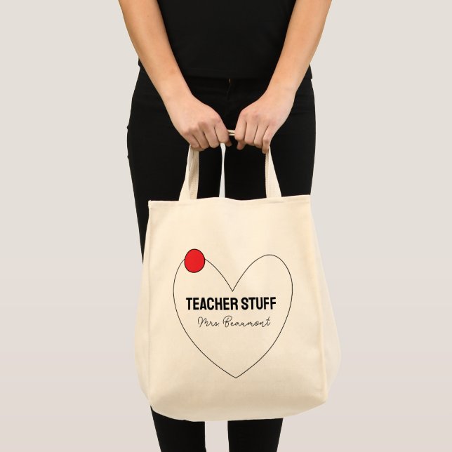 Bolsa Tote Professora Coisa Nome de Professora Apreciação de  (Frente (produto))