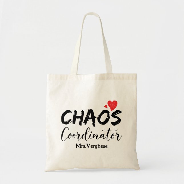Bolsa Tote Professora Coordenadora do Caos (Frente)