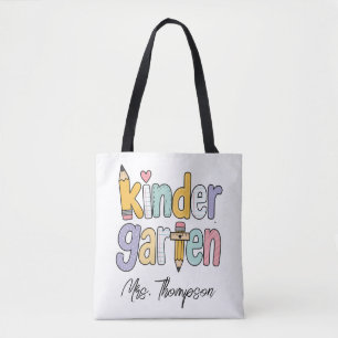 Bolsa Tote Professora de Jardim de Infância Personalizada Nom